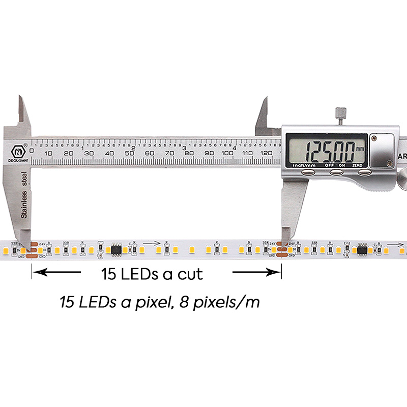 24V UCS1903 600LEDs 40Pixels 10mm 2835 Digital White LED Tape 24V UCS1903 600LEDs 40Pixels 10mm 2835 Digital White LED Tape